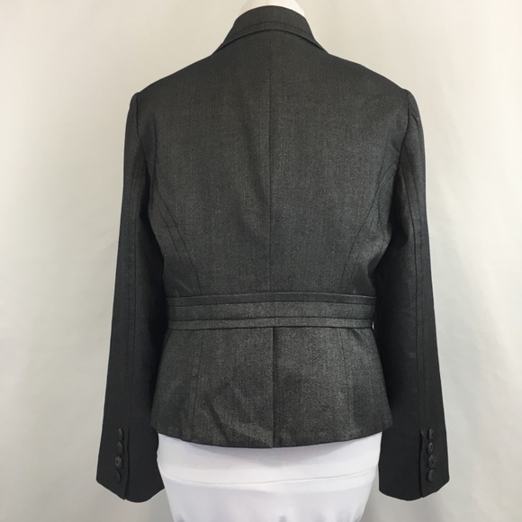 Trina Turk Wool & Silk Cropped Blazer Grey Sz 12 - Picture 3 of 7